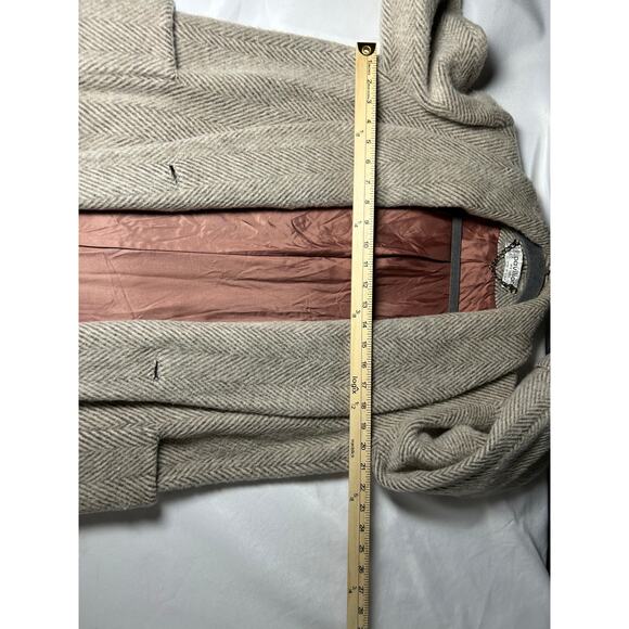VTG  pavilion Petite Wool long trenchcoat Shoulder Pads/ Women's  M made in USA - Picture 5 of 11